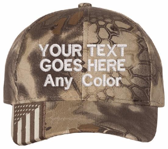 Custom Embroidered Text Hat with your choice of text and color of embroidery