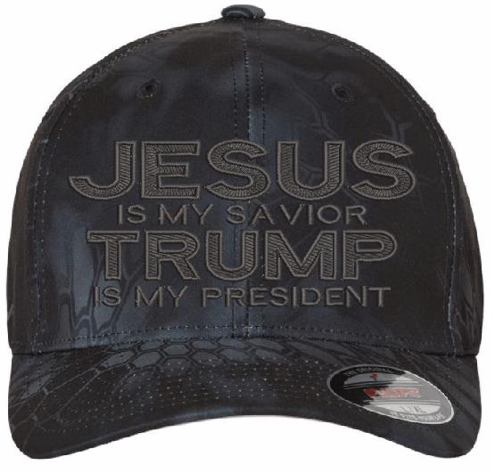 Jesus is my Savior TRMP is my President Embroidered MAGA Hat