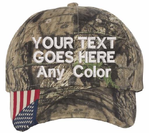 Custom Embroidered Text Hat with your choice of text and color of embroidery
