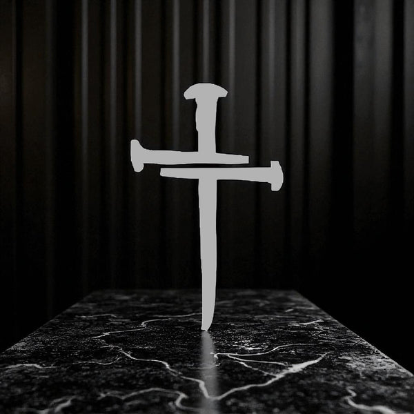 3 Nail Christian Cross Die Cut Window Decal
