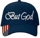 Christian Hats for Men Women BUT GOD Embroidered Hat with FREE 4" 3 Nail Cross Decal