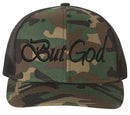 Christian Hats for Men Women BUT GOD Embroidered Hat with FREE 4" 3 Nail Cross Decal