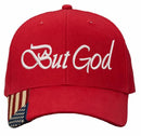 Christian Hats for Men Women BUT GOD Embroidered Hat with FREE 4" 3 Nail Cross Decal