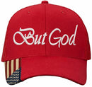 Christian Hats for Men Women BUT GOD Embroidered Hat with FREE 4" 3 Nail Cross Decal