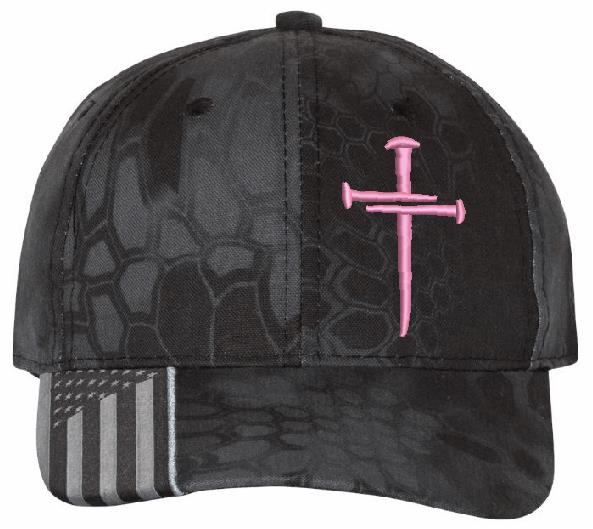 Christian Hats for Men Women Jesus 3 Nail Cross Hat Premium Snapback with Free 4" Decal Machine Washable Versatile Style