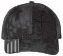 Christian Hats for Men Women Jesus 3 Nail Cross Hat Premium Snapback with Free 4" Decal Machine Washable Versatile Style