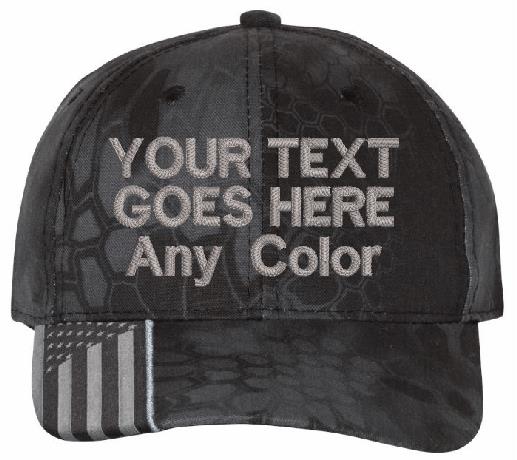 Custom Embroidered Text Hat with your choice of text and color of embroidery