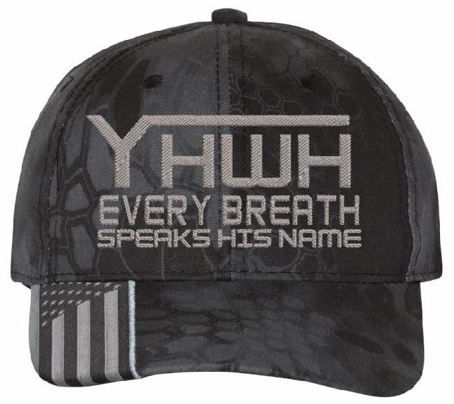 YHWH Jesus God Embroidered Hat with FREE 4" Cross Nails Decal