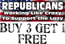 REPUBLICANS Working Like Crazy Sticker