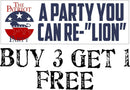 The Patriot Party Trump 2024 A party you can "Re-Lion" Bumper Sticker 8.6" x 3"