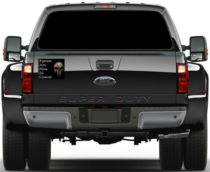 The Patriot Party PANIC Patriots are now in control bumper sticker 5" x 6" TRUMP