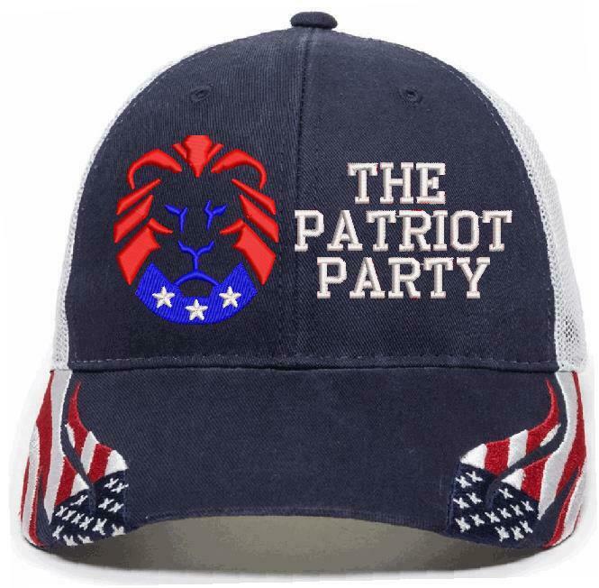 The Patriot Party LION Hat - Embroidered USA-300/Mossy Adjustable Hat TRUMP 2024