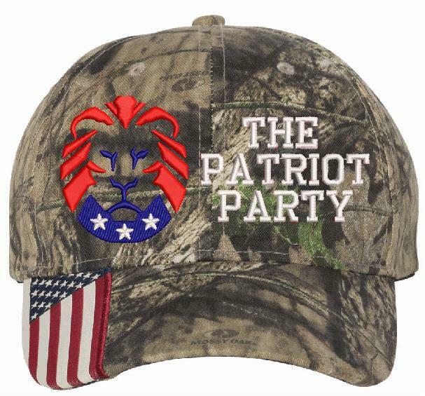 The Patriot Party LION Hat - Embroidered USA-300/Mossy Adjustable Hat TRUMP 2024