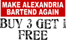 MAKE ALEXANDRIA BARTEND AGAIN Anti Liberal Ocasio-Cortez BUMPER STICKER