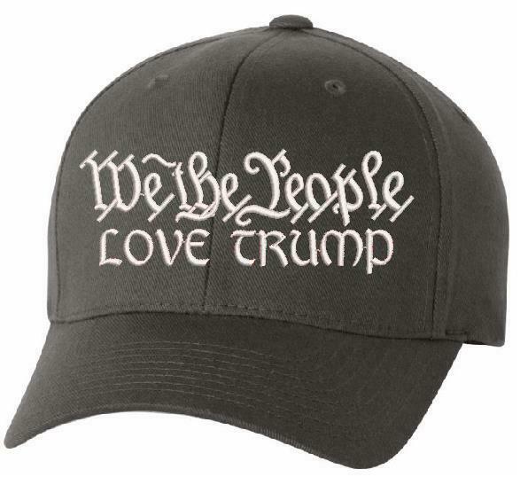 We The People "LOVE TRUMP" Flex Fit 6277 Embroidered Low Profile Ball Cap