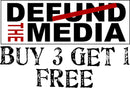 Defund the Media Bumper Sticker Fake News Decal 8.7" x 3" Buy 3 get one free
