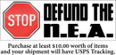 Defund the National Education Association Bumper Sticker 8.6" x 3" Sticker