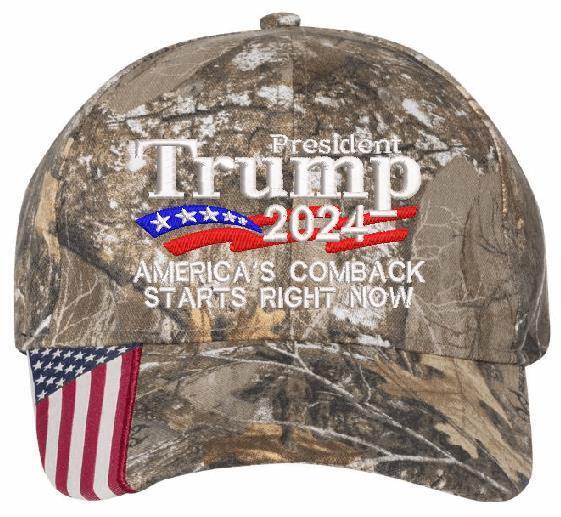 TRUMP 2024 Hat "America's comeback starts right now" Adjustable Embroidered Hat
