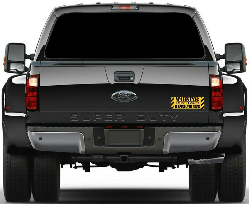Student Driver Bumper Sticker - Be Afraid Very Afraid Bumper Sticker 8.8" x 3"