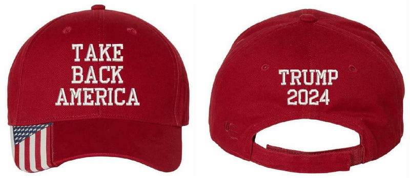 Donald Trump Hat "Take America Back" with TRUMP 2024 on the back - Various Hats