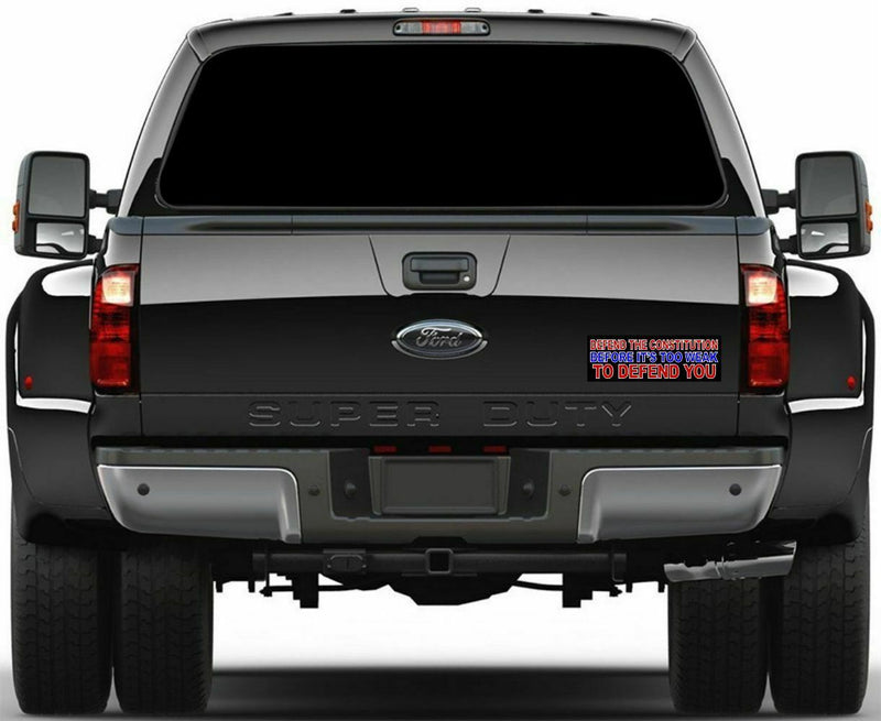 Defend the Constitution Before It Is Too Weak to defend you 8.8" x 3" Bmpr Stikr