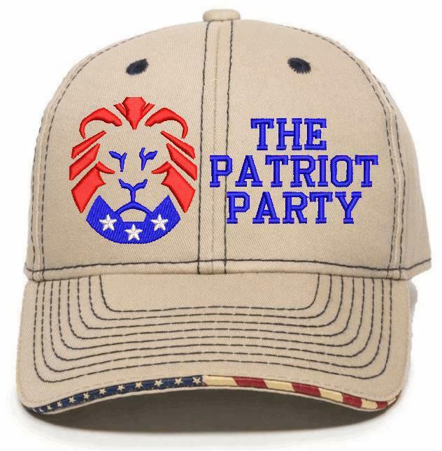 The Patriot Party LION Hat - Embroidered USA-300/Mossy Adjustable Hat TRUMP 2024
